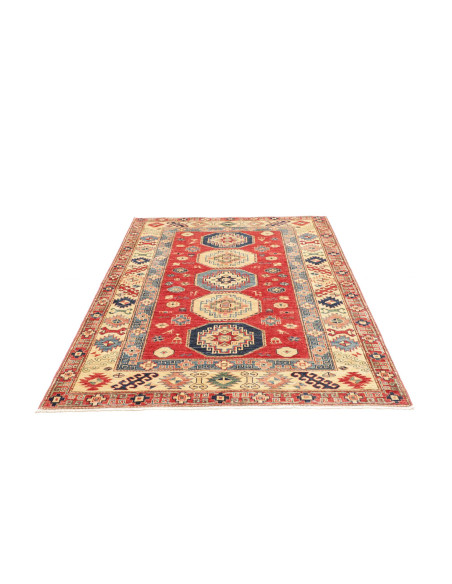 Rug Kazak Fine Pakistan 148x191 Red Cream