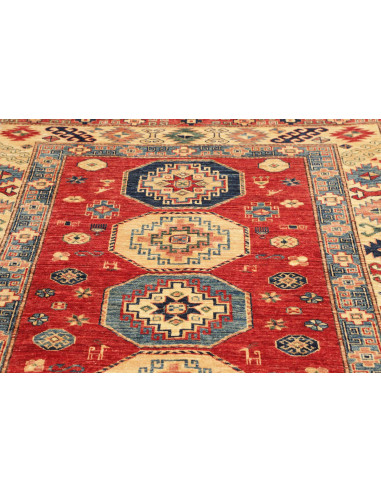 Rug Kazak Fine Pakistan 148x191 Red Cream