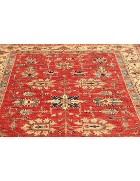 Tappeto Kazak Fine Pakistan 168x245 Rosso Terra