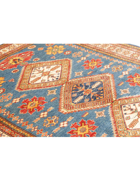 Rug Kazak Fine Pakistan 175x226 Petrol Blue Red