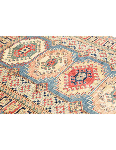 Tappeto Kazak Fine Pakistan 146x205 Beige Crema