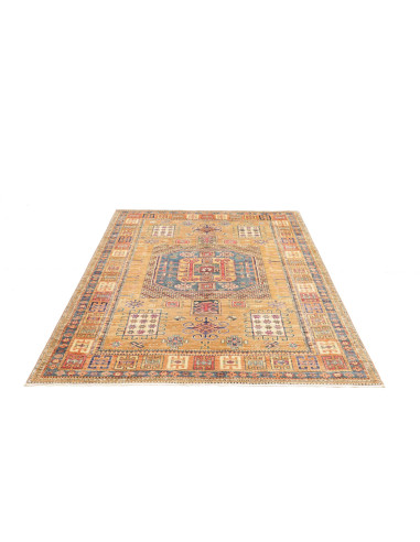 Tappeto Kazak Fine Pakistan 147x190 Oro Blu