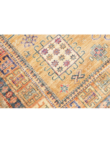Rug Kazak Fine Pakistan 147x190 Gold Blue
