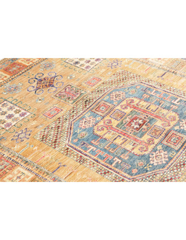 Tappeto Kazak Fine Pakistan 147x190 Oro Blu