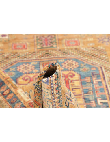 Rug Kazak Fine Pakistan 147x190 Gold Blue