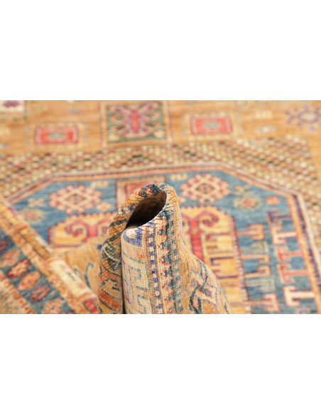 Tappeto Kazak Fine Pakistan 147x190 Oro Blu