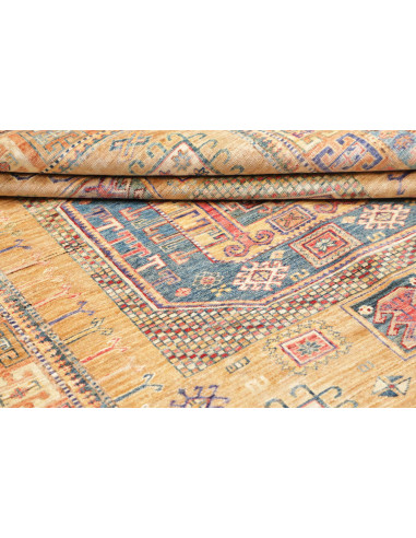 Tappeto Kazak Fine Pakistan 147x190 Oro Blu
