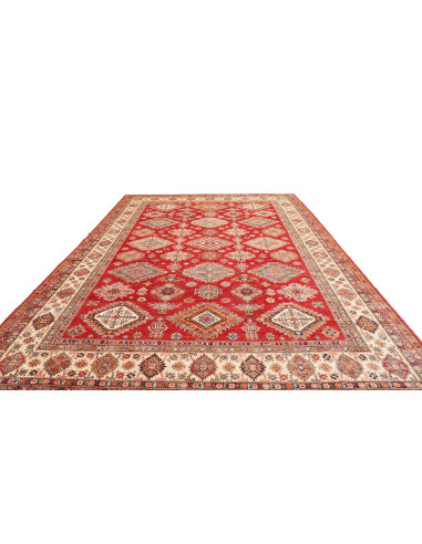 Tappeto Kazak Fine Pakistan 297x410 Rosso Terra