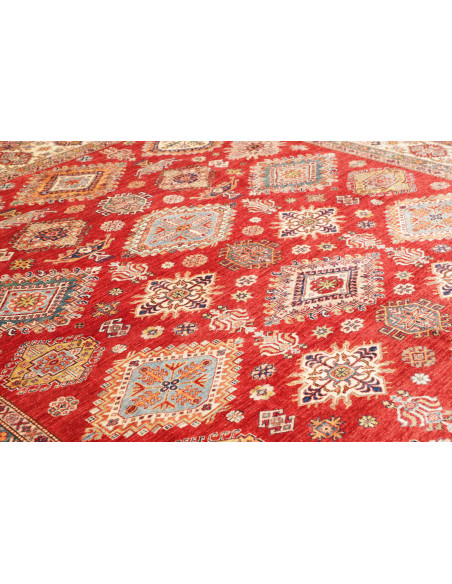 Tappeto Kazak Fine Pakistan 297x410 Rosso Terra