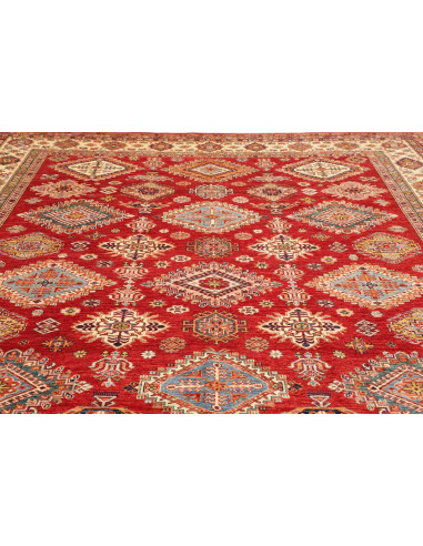Tappeto Kazak Fine Pakistan 297x410 Rosso Terra