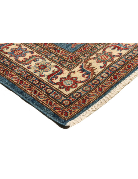 Rug Kazak Fine Pakistan 121x170 Petrol Blue Bei