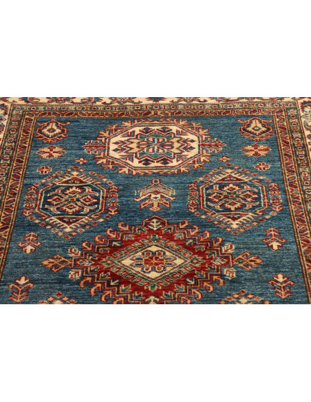 Rug Kazak Fine Pakistan 121x170 Petrol Blue Bei