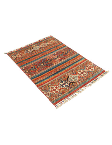 Rug Samarkand Pakistan Terracotta Blue