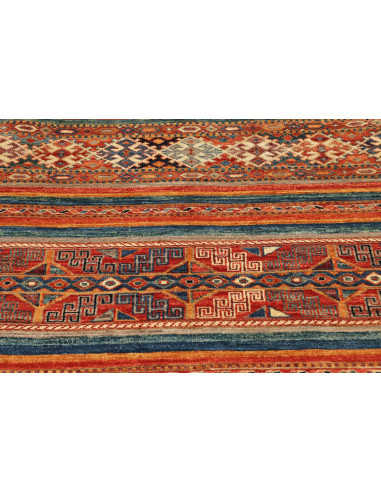 Rug Samarkand Pakistan Terracotta Blue