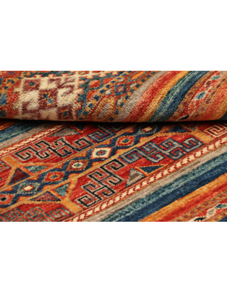 Rug Samarkand Pakistan Terracotta Blue