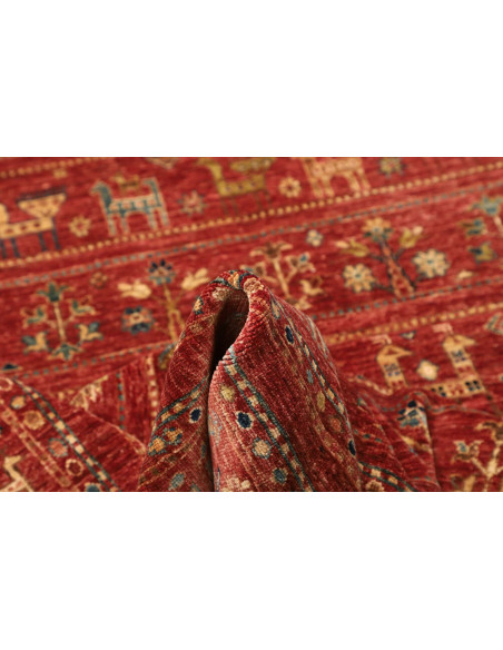 Rubin 142x216 Cm Rubin, Pakistan, Hand-carded Wool (warp:
