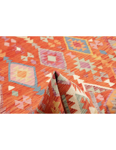 Rug Kilim Afghanistan 167x246 Red-orange Blue