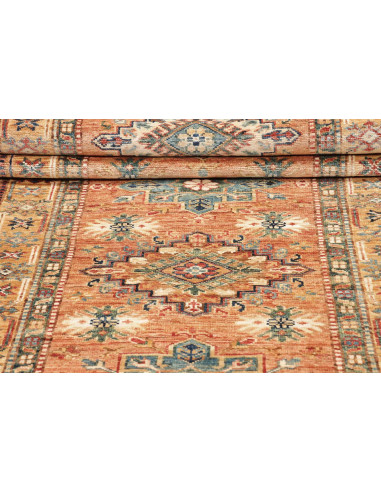 Tappeto Kazak Fine Pakistan 84x299 Terracotta A