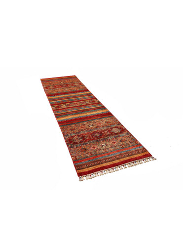 Tappeto Samarkand Pakistan 83x293 Rosso Blu