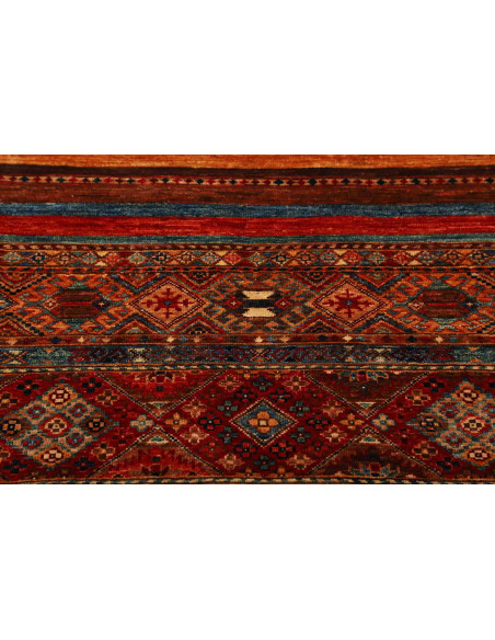 Rug Samarkand Pakistan 83x293 Red Blue