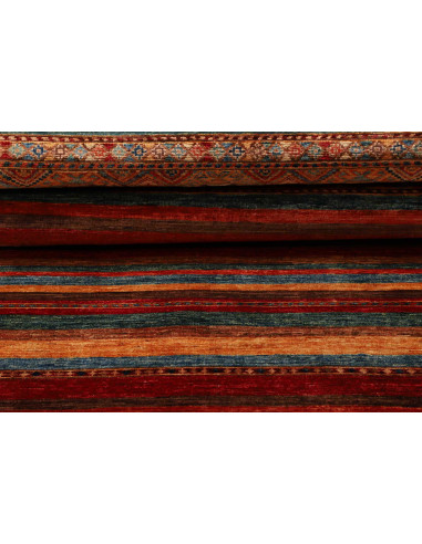 Tappeto Samarkand Pakistan 83x293 Rosso Blu