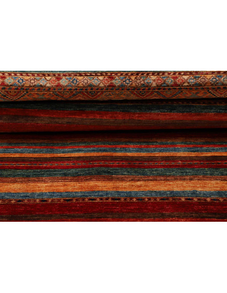 Tappeto Samarkand Pakistan 83x293 Rosso Blu