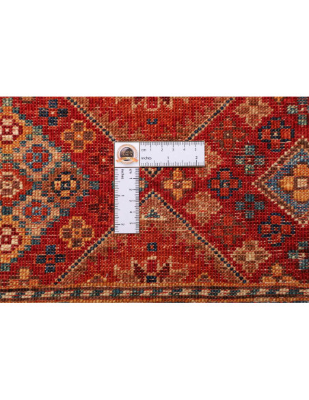 Rug Samarkand Pakistan 83x293 Red Blue
