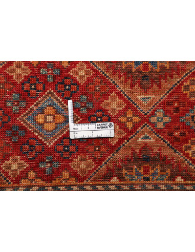 Tappeto Samarkand Pakistan 83x293 Rosso Blu