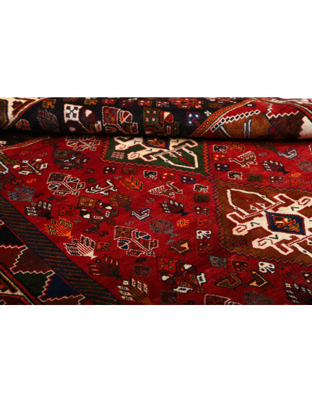 Shiraz 170x275 Cm Shiraz, Persia, Lana Cardata A Mano,