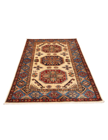 Rug Kazak Fine Pakistan 125x187 Ivory Blue