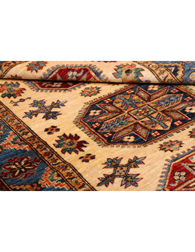 Rug Kazak Fine Pakistan 125x187 Ivory Blue