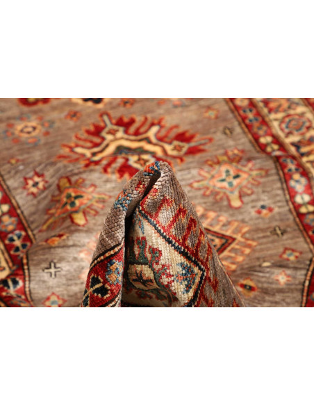 Rug Kazak Fine Pakistan 85x423 Grey-beige Red