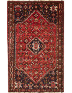 Rug Shiraz Fine Persia maroon yellow 160x262