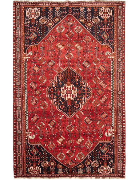 Rug Shiraz Fine Persia maroon yellow 160x255