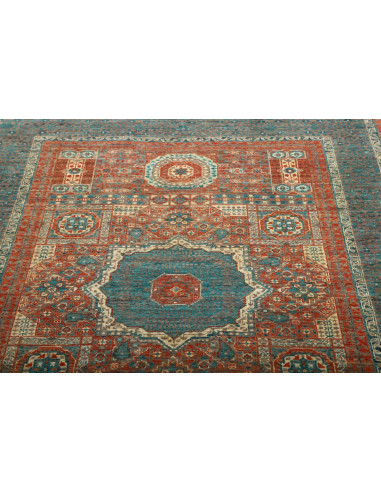 Rug Mamlouk Pakistan 128x178 Terracotta Teal