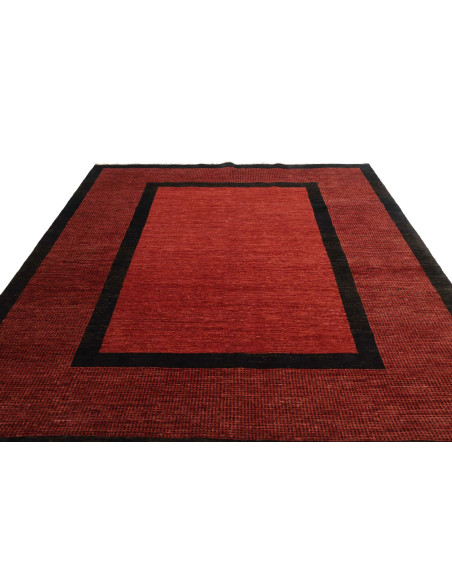 Shayan Pakistan Astratto Bordeaux Rosso Nero 253x302 Cm