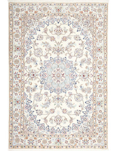 Nain 9la 138x204 Cm Nain 9la, Persia, Lana Cardata A Mano E