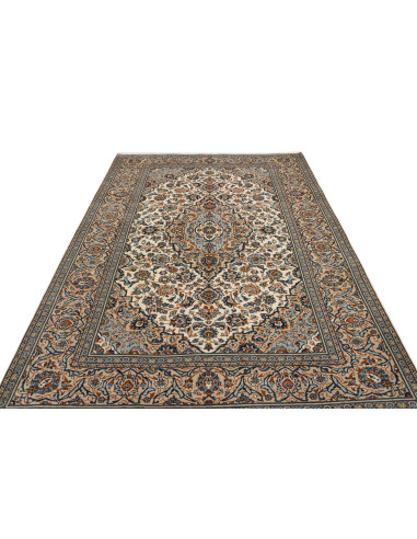 Tappeto Kashan Persia azzurro grigio 200x304