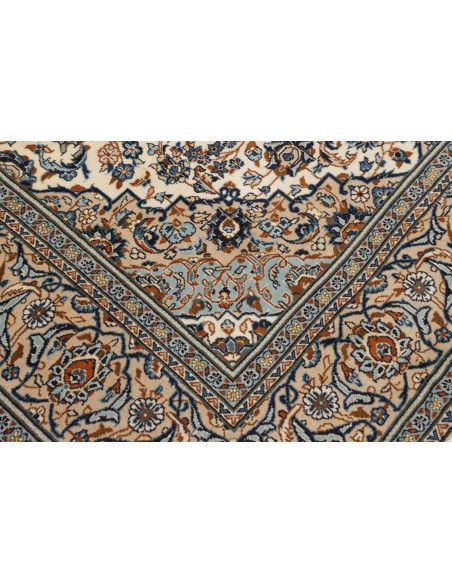 Tappeto Kashan Persia azzurro grigio 200x304