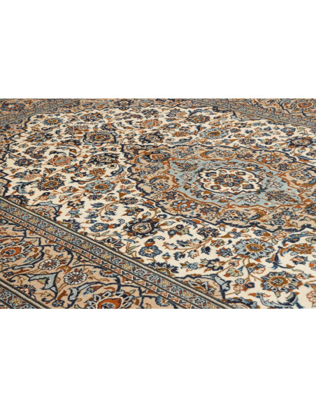 Tappeto Kashan Persia azzurro grigio 200x304