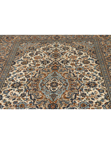 Tappeto Kashan Persia azzurro grigio 200x304