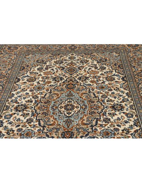 Tappeto Kashan Persia azzurro grigio 200x304
