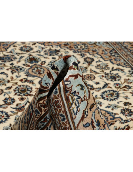 Tappeto Kashan Persia azzurro grigio 200x304