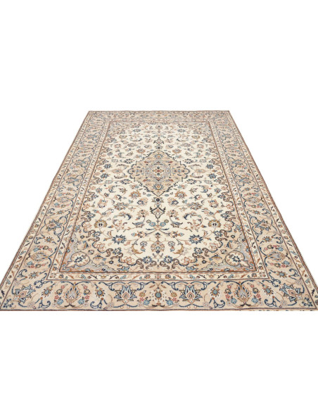 Rug Kashan Persia beige white 192x300