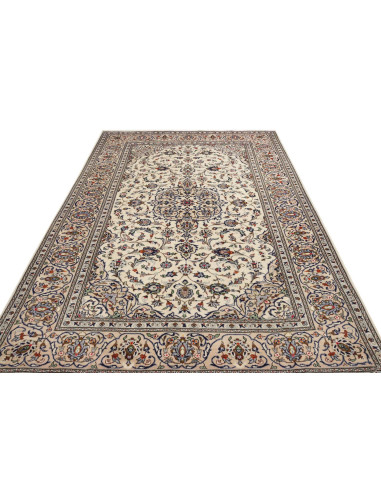 Tappeto Kashan Persia beige bianco 203x315