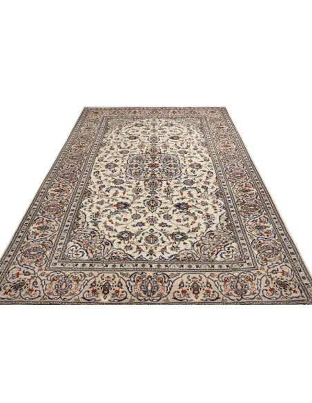 Tappeto Kashan Persia beige bianco 203x315