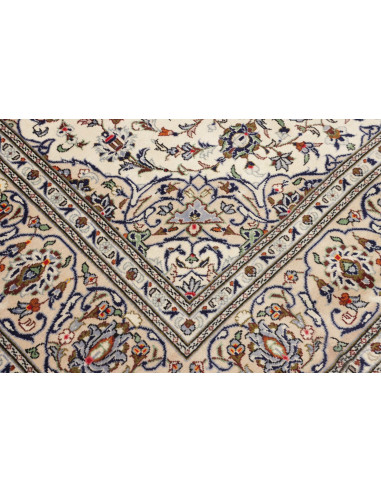 Tappeto Kashan Persia beige bianco 203x315