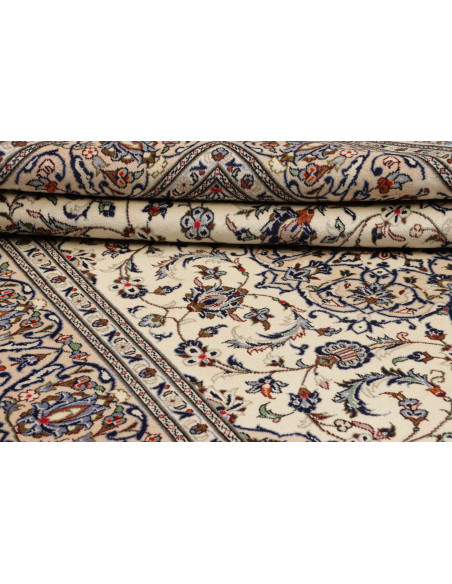 Tappeto Kashan Persia beige bianco 203x315