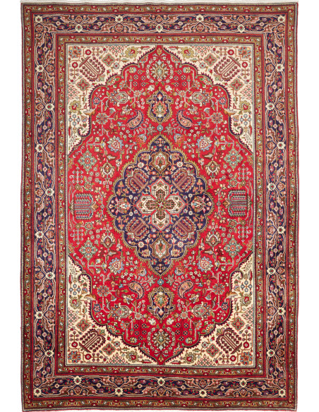 Tabriz 202x300 Cm Tabriz, Persia, Hand-carded Wool (cotton
