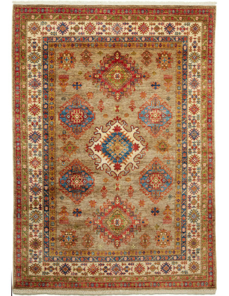 Rug Kazak Fine Pakistan orange brown 145x203